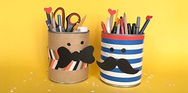 Réalisez avec vos enfants un super DIY de pot à crayons customisé à l'occasion de cette journée de la fête des pères !