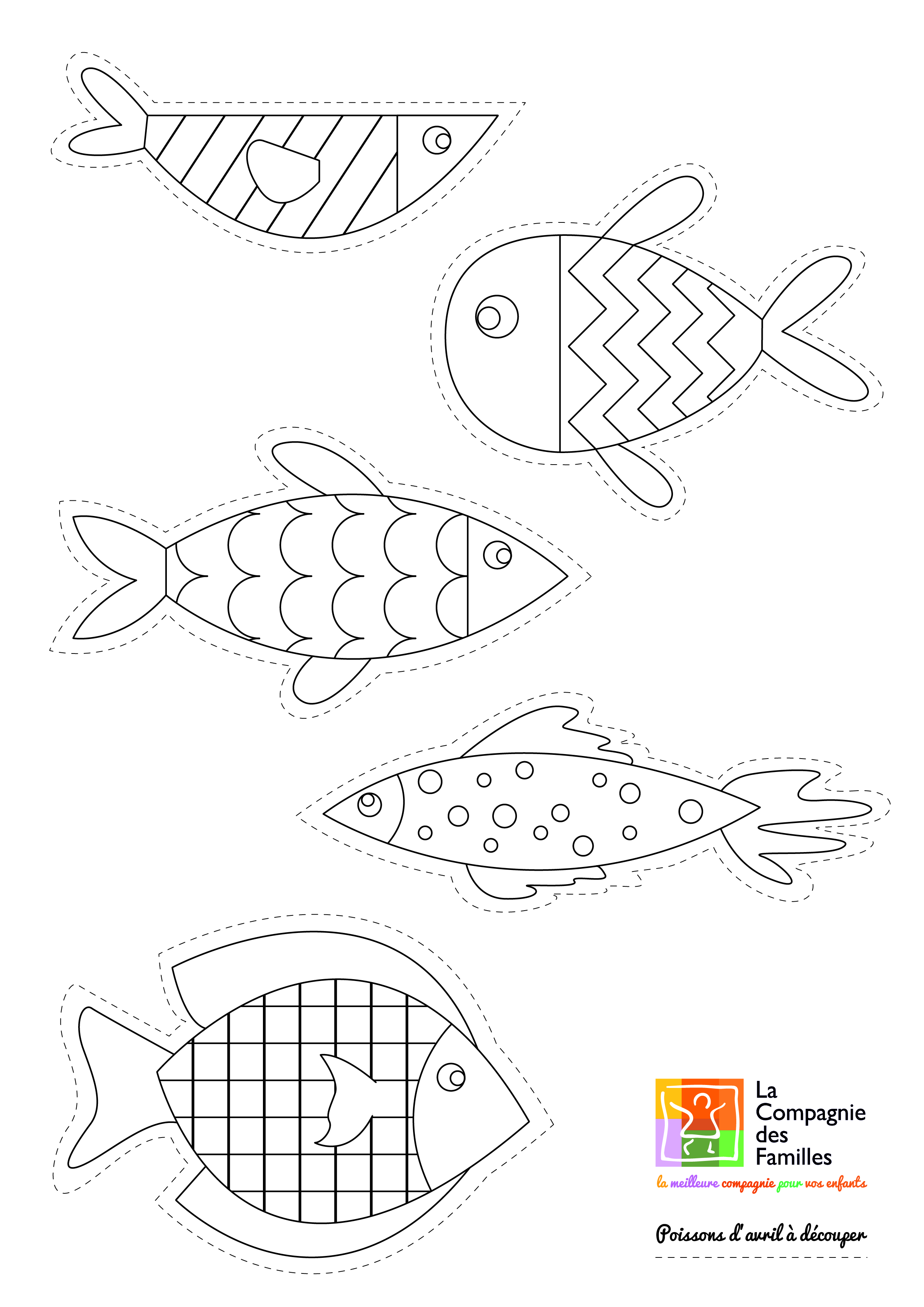 Poisson A Decouper Découpez et coloriez ces petits poissons d'avril prêts à imprimer !